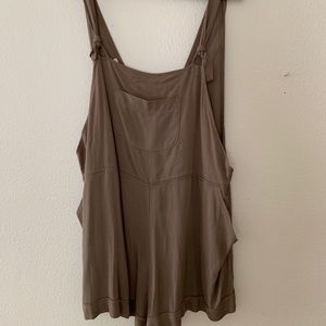 Boutique olive overalls
